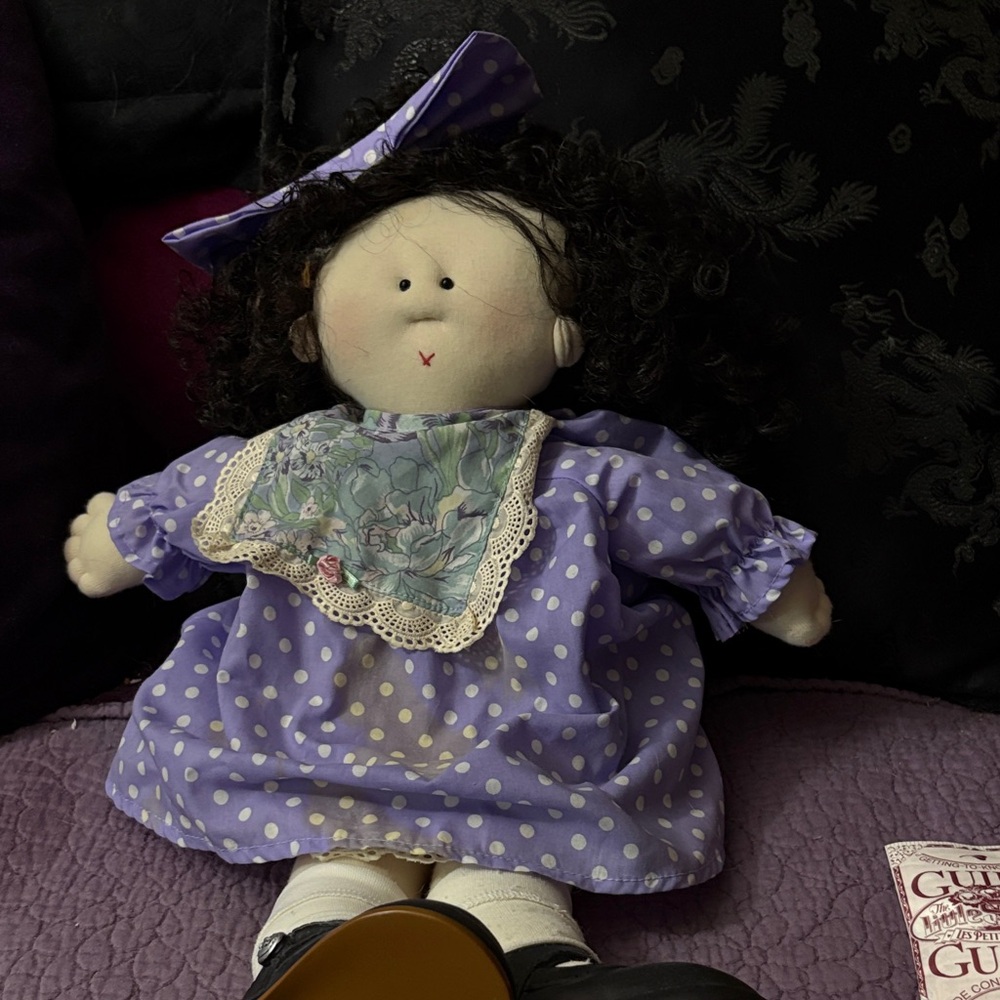 Mercy by little souls Adorable Polka Dot Doll with Bow